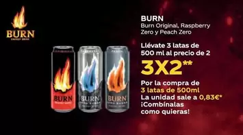 Oferta de Burn - por 0,83€ en Supermercados MAS