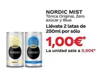 Oferta de Nordic Mist - Tónica Original por 1€ en Supermercados MAS
