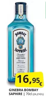 Oferta de Bombay sapphire - Ginebra por 16,95€ en Supermercados MAS
