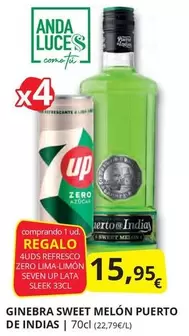 Oferta de Anda - Ginebra Sweet Melon Puerto De Indias por 15,95€ en Supermercados MAS