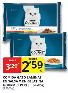 Oferta de Purina - Gourmet Perle Comida Gato Laminas En Salsa O En Gelatina por 2,59€ en Supermercados MAS