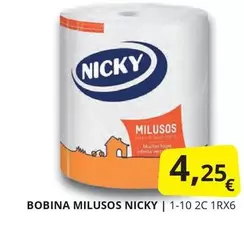 Oferta de Nicky - Bobina Milusos por 4,25€ en Supermercados MAS