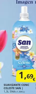 Oferta de San - Suavizante Conc Celeste por 1,69€ en Supermercados MAS