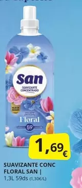 Oferta de San - Suavizante Conc Floral por 1,69€ en Supermercados MAS