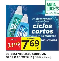 Oferta de Detergente Ciclo Corto Ant Olor O E Exp por 7,69€ en Supermercados MAS