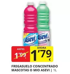 Oferta de Asevi - Fregasuelo Concentrado Mascotas O Mio por 1,79€ en Supermercados MAS