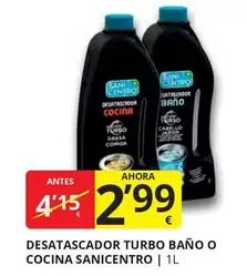 Oferta de Turbo - Desatascador Turbo Baño O Cocina Sanicentro por 2,99€ en Supermercados MAS