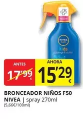 Oferta de Nivea - Bronceador F50 por 15,29€ en Supermercados MAS