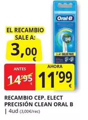 Oferta de Oral B - Recambio Cep. Elect Precision Clean por 11,99€ en Supermercados MAS