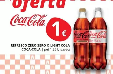 Oferta de Coca-Cola - Refresco Zero Zero O Light por 1€ en Supermercados MAS