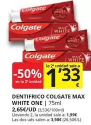 Oferta de Colgate - Dentifrico Max White por 1,99€ en Supermercados MAS
