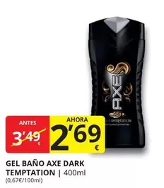 Oferta de Axe - Gel Bano Dark Temptation por 2,69€ en Supermercados MAS