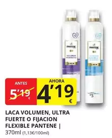 Oferta de Pantene - Laca Volumen Ultra Fuerte O Fijacion Flexible por 4,19€ en Supermercados MAS
