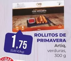 Oferta de Artiq - Rollitos De Primavera por 1,75€ en SPAR Gran Canaria