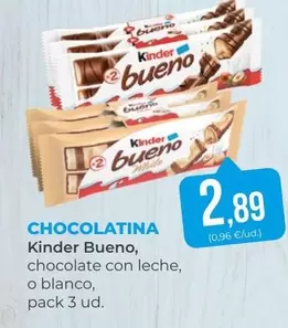 Oferta de Kinder - Chocolatina Bueno por 2,89€ en SPAR Gran Canaria