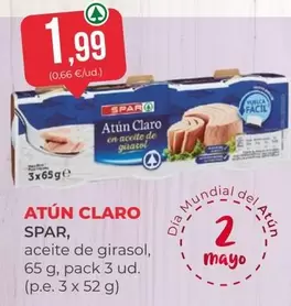 Oferta de Spar - Atun Claro por 1,99€ en SPAR Gran Canaria
