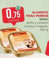 Oferta de Spar - Alimento Para Perros por 0,75€ en SPAR Gran Canaria