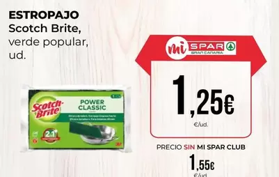 Oferta de Scotch - Estropajo por 1,25€ en SPAR Gran Canaria