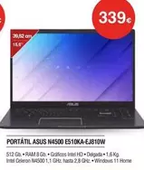 Oferta de Asus - Portatil N4500 E510ka-ej810w por 339€ en Milar