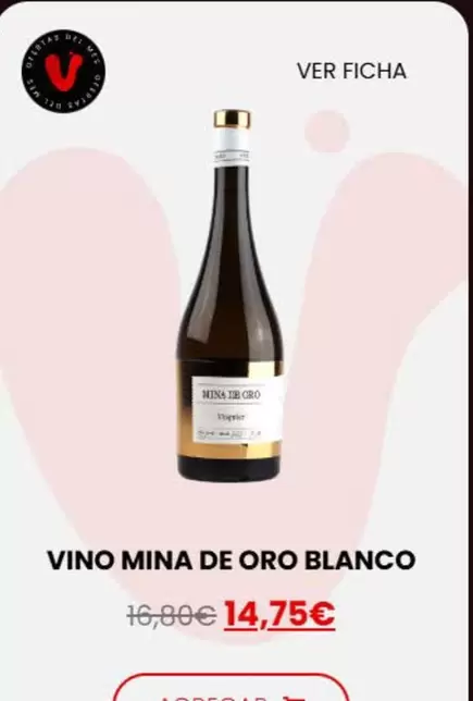 Oferta de  Vino Mina De Oro Blanco por 14,75€ en Vinalium