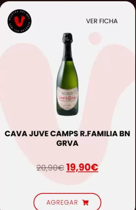 Oferta de Cava Juve Camps R.Familia Bn por 19,9€ en Vinalium