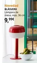 Oferta de Blasverk - Lámpara De Mesa, Rojo, 36 Cm por 9,99€ en IKEA