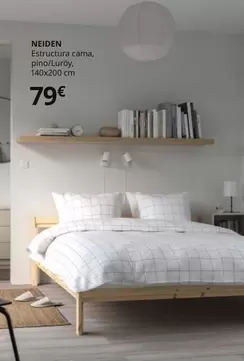 Oferta de Neiden - Estructura Cama, pino/Luröy, 140x200 Cm por 79€ en IKEA