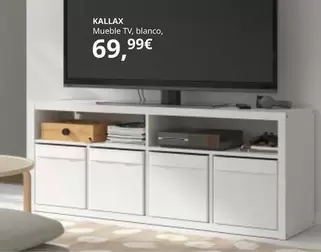 Oferta de Kallax - Mueble TV, Blanco, por 69,99€ en IKEA