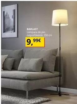 Oferta de Barlast - Lámpara De Pie, negro/Blanco, 150 Cm por 9,99€ en IKEA