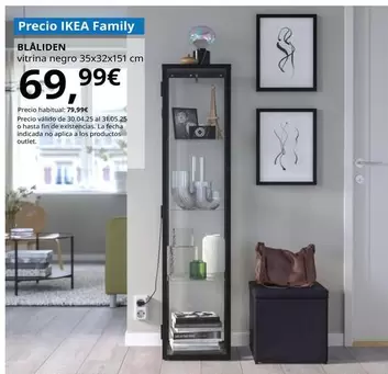 Oferta de Blaliden - Vitrina, Negro, 35x32x151 Cm por 69,99€ en IKEA