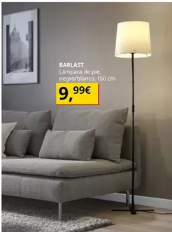 Oferta de Barlast - Lámpara De Pie, negro/Blanco, 150 Cm por 9,99€ en IKEA