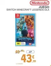Oferta de Nintendo - Juego Switch Minecraft Legends Dlx por 43,99€ en E.Leclerc