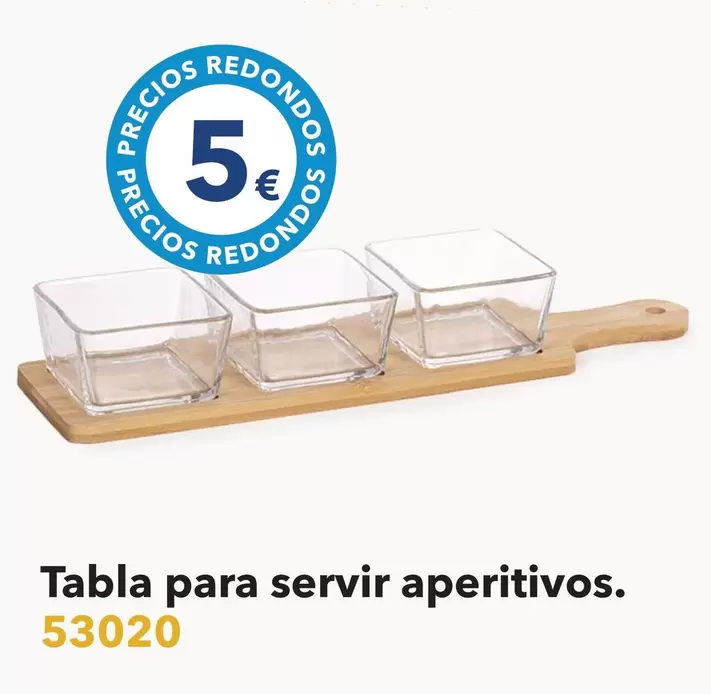Oferta de Tabla Para Servir Aperitivos. 53020 por 5€ en Tiendas MGI