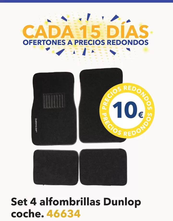 Oferta de Dunlop - Set 4 Alfombrillas Coche por 10€ en Tiendas MGI