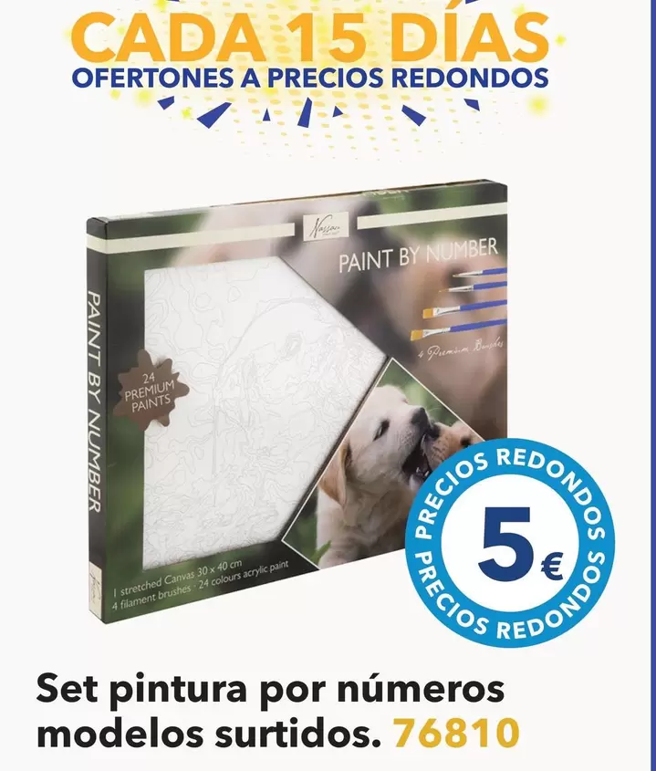 Oferta de Set Pintura Por Números Modelos Surtidos. por 5€ en Tiendas MGI