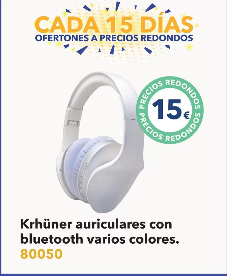 Oferta de Krhüner Auriculares Con Bluetooth  por 15€ en Tiendas MGI