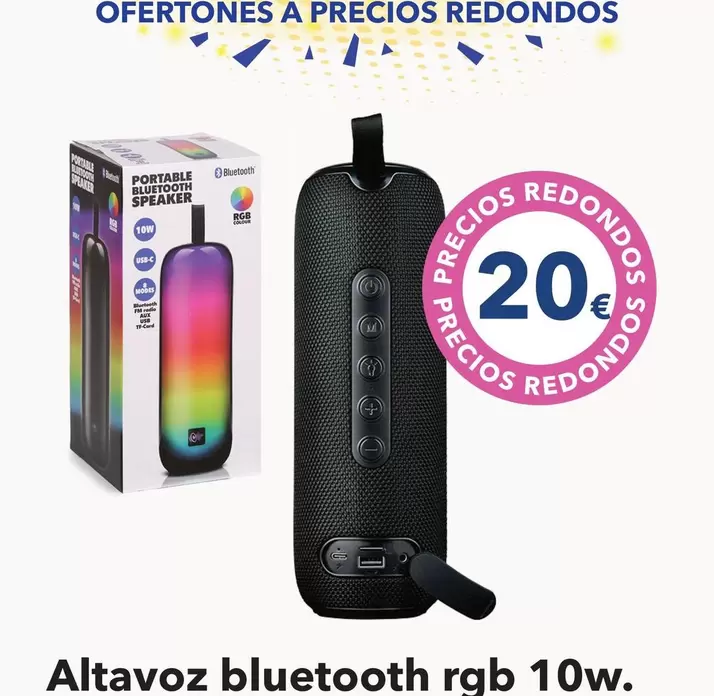 Oferta de Altavoz Bluetooth por 20€ en Tiendas MGI