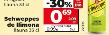 Oferta de Schweppes - De Limón  por 0,69€ en Dia