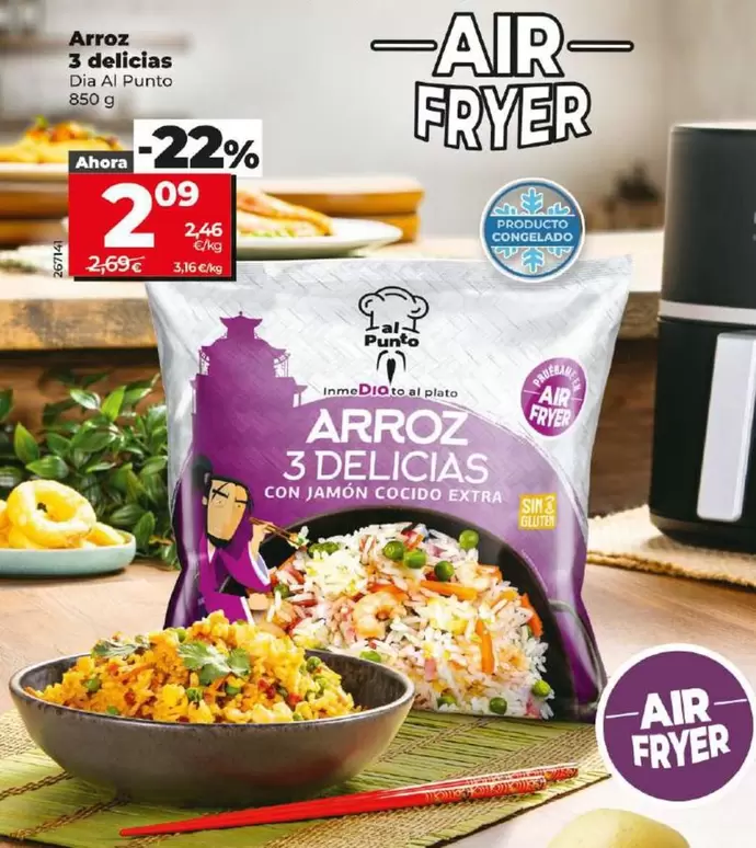 Oferta de Dia Al Punto - Arroz 3 Delicias  por 2,09€ en Dia