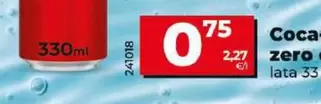 Oferta de Coca-Cola - Zero Cherry por 0,75€ en Dia