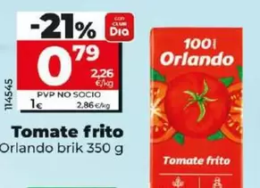 Oferta de Orlando - Tomate Frito Brik 350 G por 0,79€ en Dia