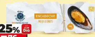 Oferta de Dia Mari Marinera - Mejillones En Escabeche  Pack-3 X 43 G por 1,76€ en Dia