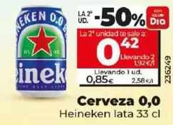 Oferta de Heineken - Cerveza Lata 33 Cl por 0,85€ en Dia