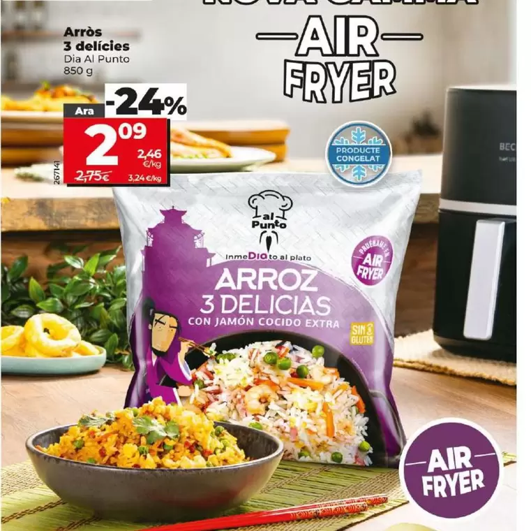 Oferta de Dia Al Punto - Arroz 3 Delicias por 2,09€ en Dia