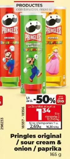 Oferta de Pringles - Original / Sour Cream & Onion / Paprika por 2,69€ en Dia