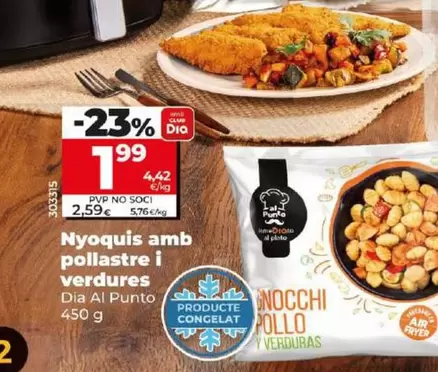 Oferta de Dia Al Punto - Gnocchi Con Pollo Y Verduras  por 1,99€ en Dia