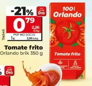 Oferta de Orlando - Tomate Frito  por 0,79€ en Dia