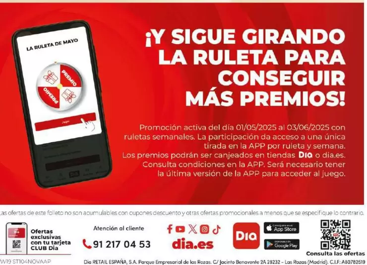 Oferta de Ruleta App en Dia