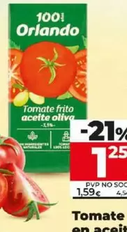 Oferta de Orlando - Tomate Frito En Aceite De Oliva  por 1,25€ en Dia