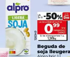 Oferta de Alpro - Bebida De Soja Ligera  por 1,99€ en Dia